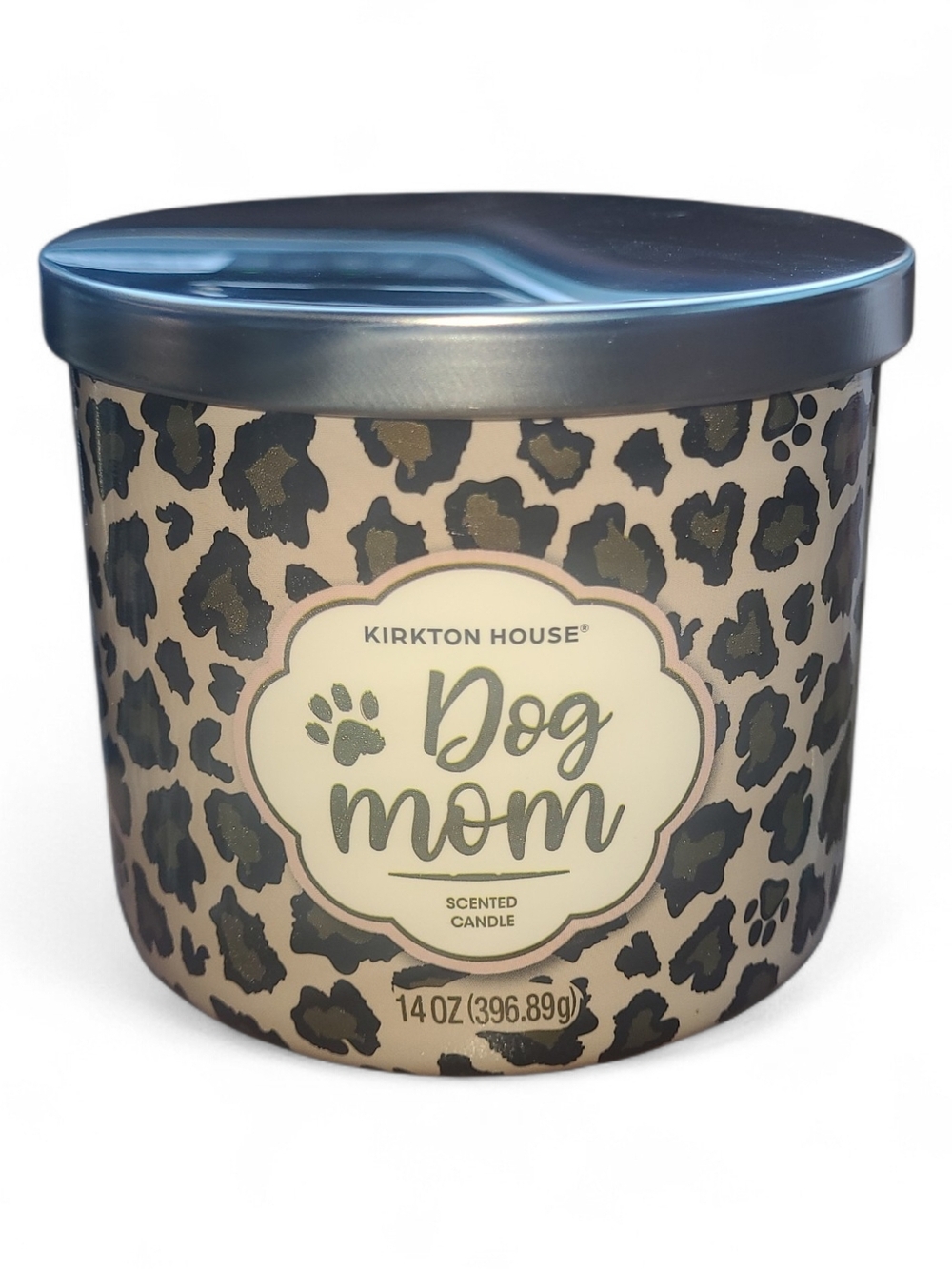 "Dog Mom" Scented Candle - Leopard Print - 14
